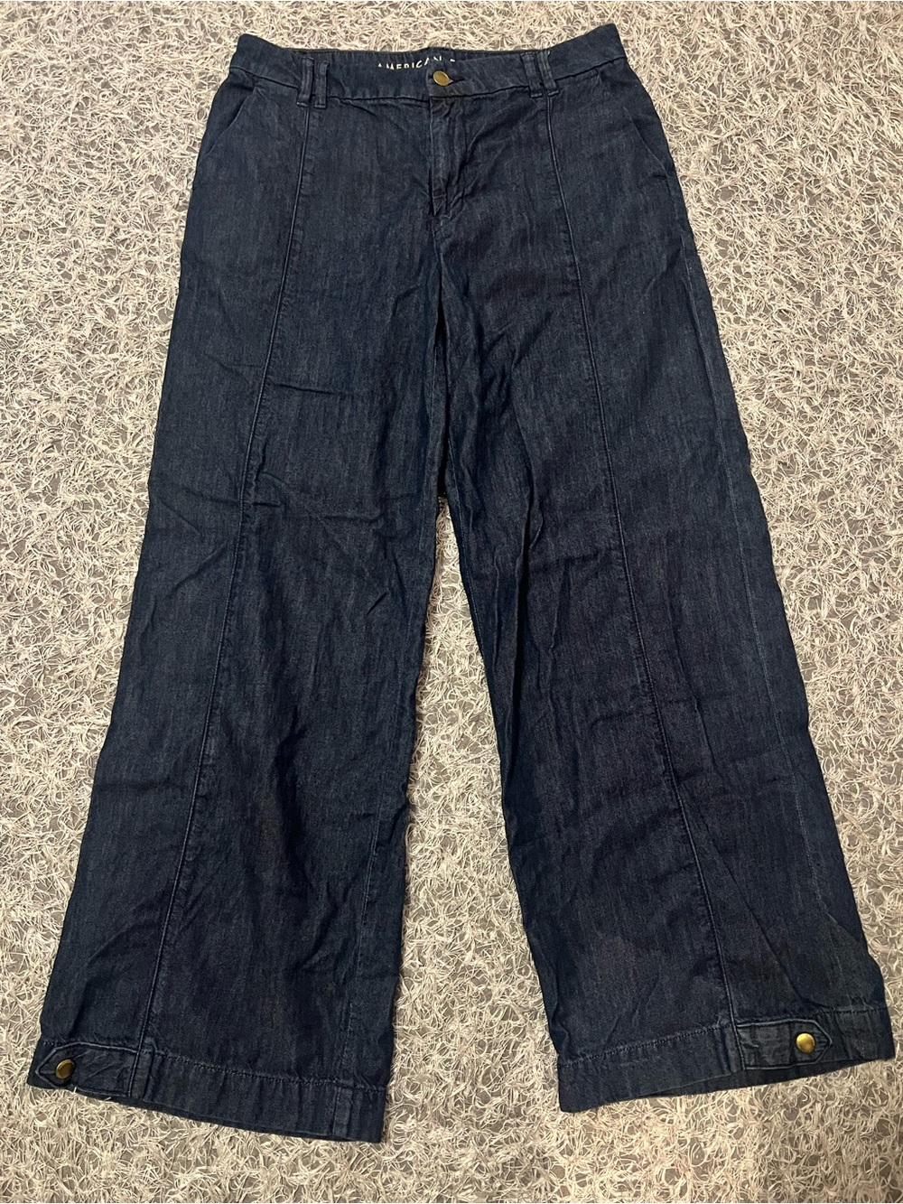 American Eagle Convertible Trouser Jeans
Women's Size 6 Regular Blue Wide Leg